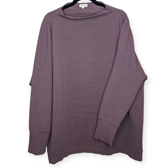 Tribal Jeans Purple Boat Turtle Neck Long Sleeve Ribbed Sweater XXL Plus Size - Picture 1 of 9
